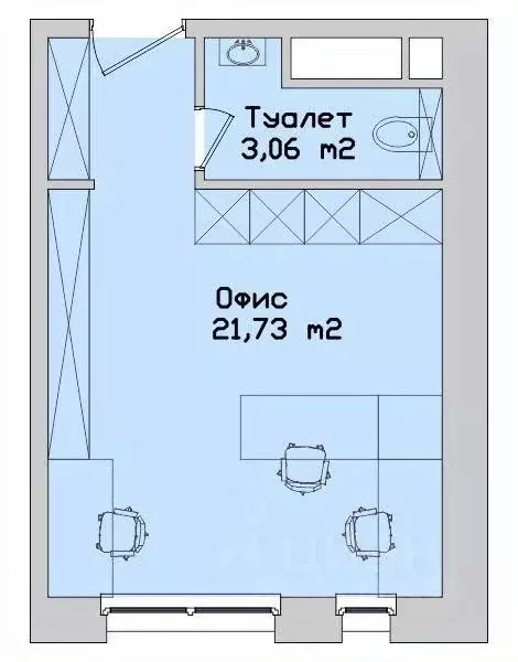 Студия Московская область, Мытищи Троицкая ул., 3Г (24.2 м) - Фото 1