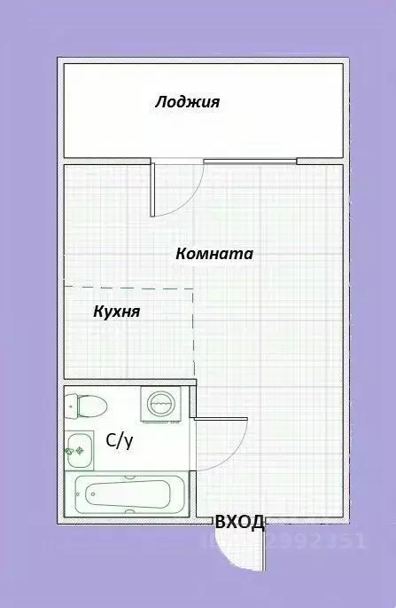 Студия Московская область, Реутов ул. Октября, 48 (33.0 м) - Фото 1