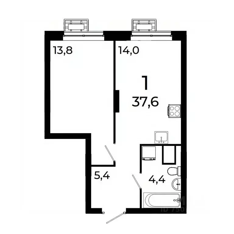 1-к кв. Нижегородская область, Нижний Новгород ул. Коперника, 15 (37.6 ... - Фото 1