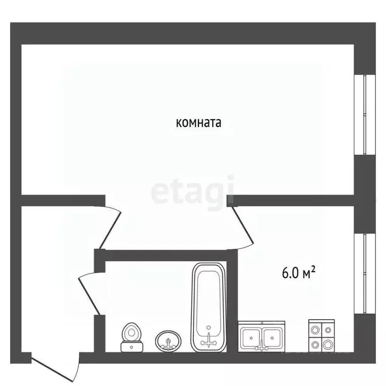 1-к кв. Ростовская область, Батайск Комсомольская ул., 115 (30.0 м) - Фото 2