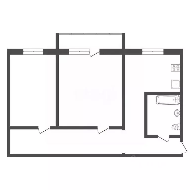 2-к кв. Тульская область, Тула Советская ул., 17 (46.0 м) - Фото 2
