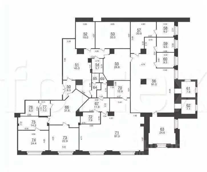 Офис в Москва ул. Бутырский Вал, 68/70С1 (553 м) - Фото 1