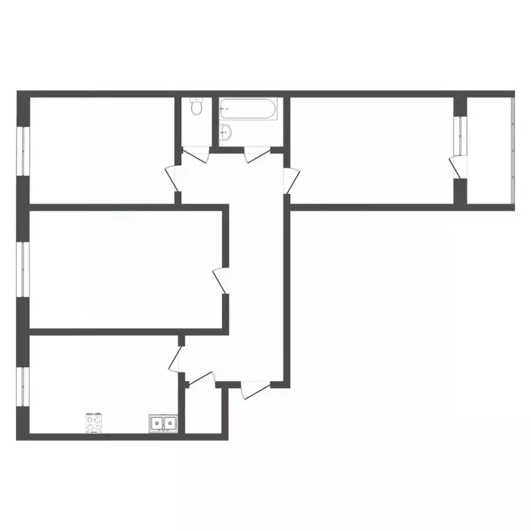 3-к кв. Тюменская область, Тюмень Восточный мкр, ул. Моторостроителей, ... - Фото 2