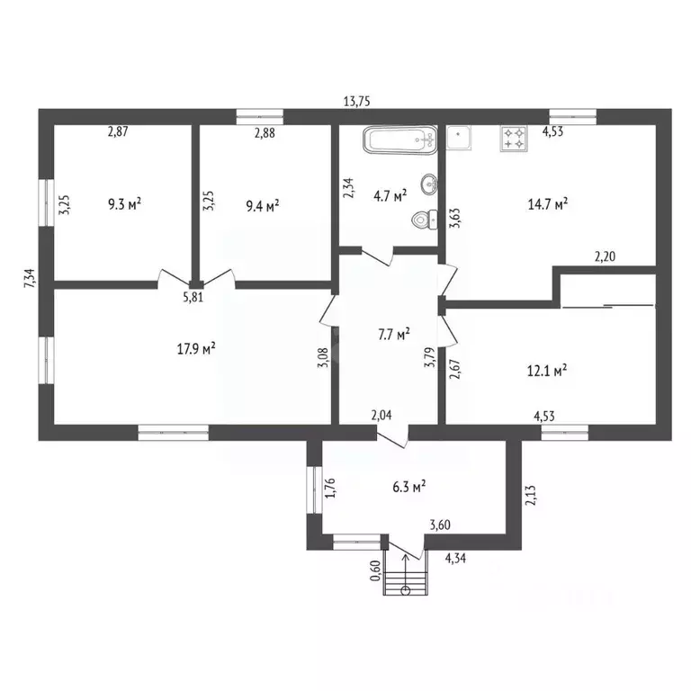 Дом в Амурская область, Благовещенск Новая ул., 84/1 (78 м) - Фото 2