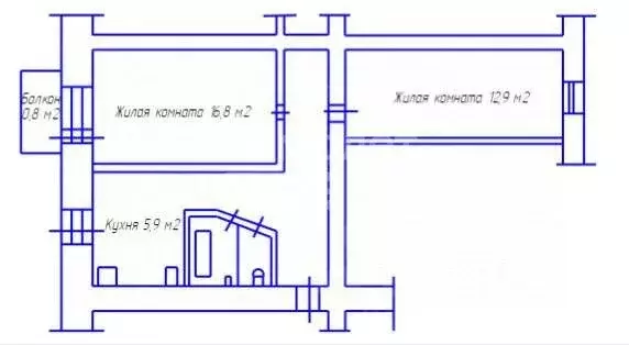 2-к кв. Вологодская область, Вологда ул. Щетинина, 21 (44.6 м) - Фото 2