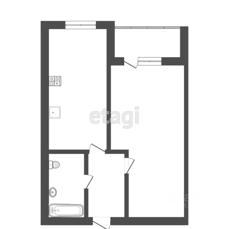 1-к кв. Тюменская область, Тюмень ул. Линейная, 7 (44.0 м) - Фото 1
