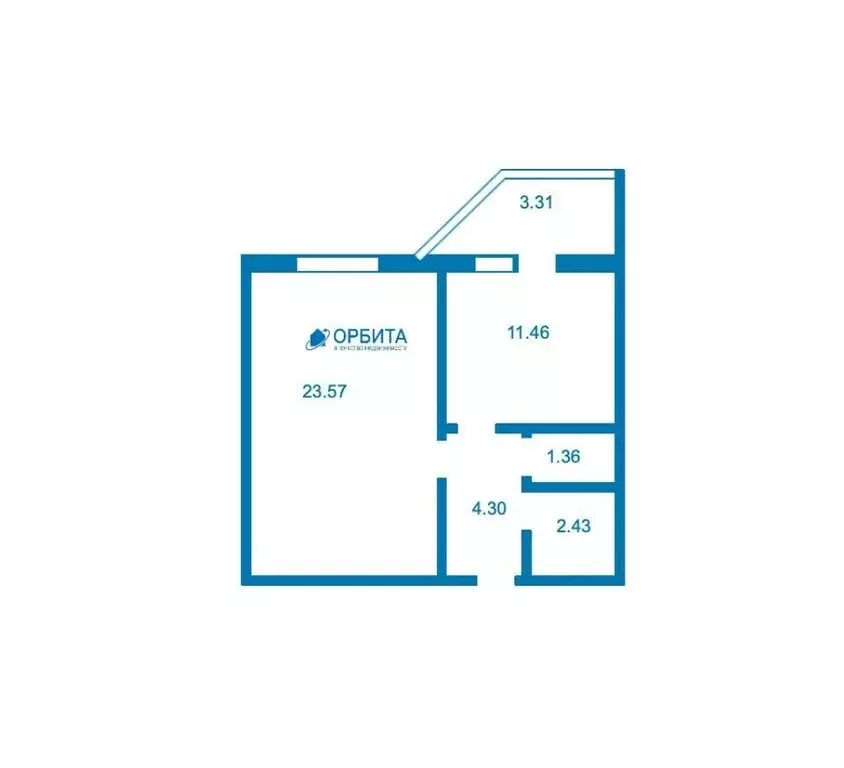 1-комнатная квартира: Тюмень, Обдорская улица, 3 (41.7 м) - Фото 1