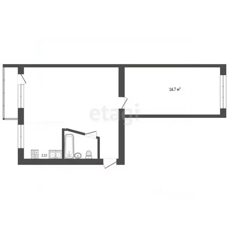 2-к кв. Саха (Якутия), Якутск ул. Можайского, 17/1 (46.5 м) - Фото 2