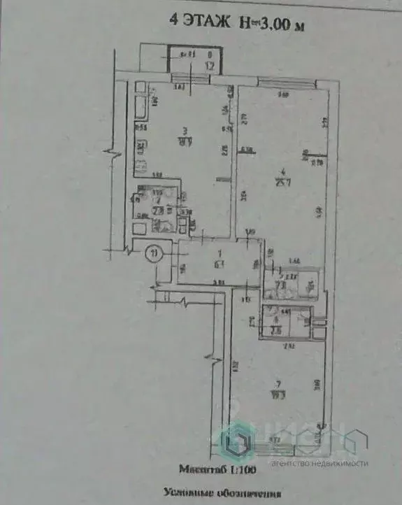 3-к кв. Калининградская область, Калининград Октябрьская ул., 12 (78.5 ... - Фото 2