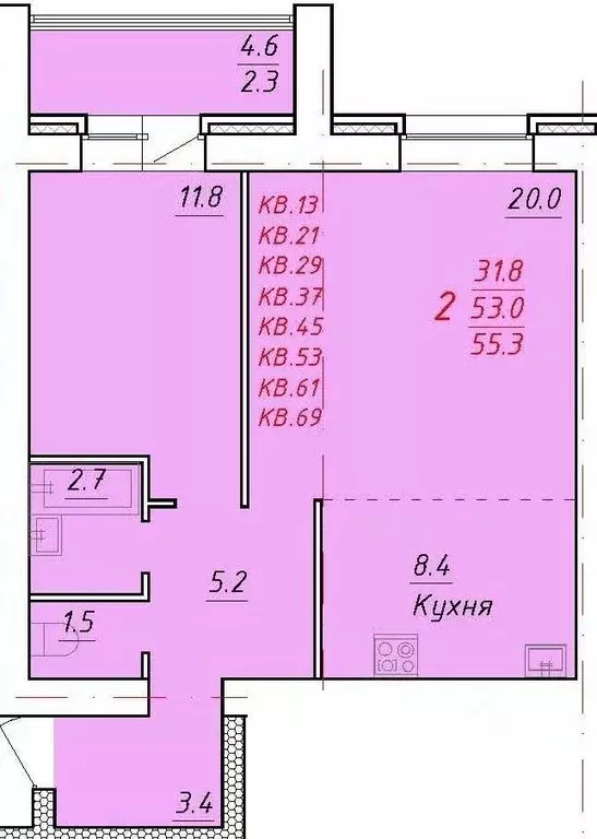 2-к кв. Алтайский край, Новоалтайск Индустриальная ул., 18 (55.3 м) - Фото 0