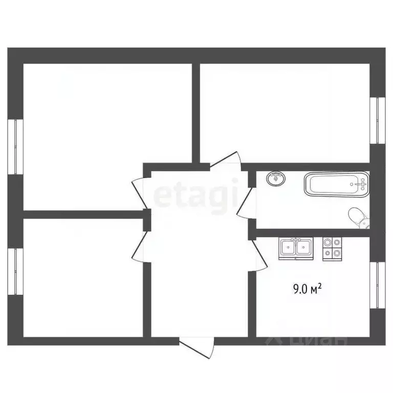 3-к кв. Калининградская область, Балтийск ул. Боткина, 6 (52.0 м) - Фото 1