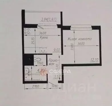 1-к кв. Новосибирская область, Новосибирск ул. Одоевского, 1/7 (29.2 ... - Фото 1