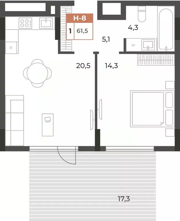 1-к кв. Крым, Симферополь ул. Караимская, 50 (61.5 м) - Фото 0