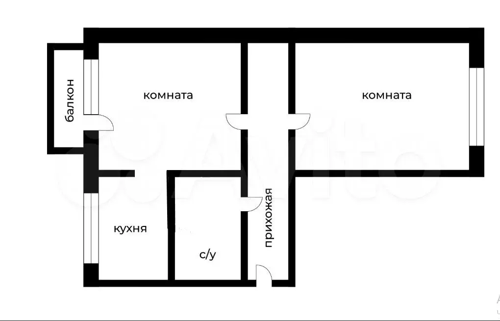 2-к. квартира, 45 м, 2/5 эт. - Фото 0