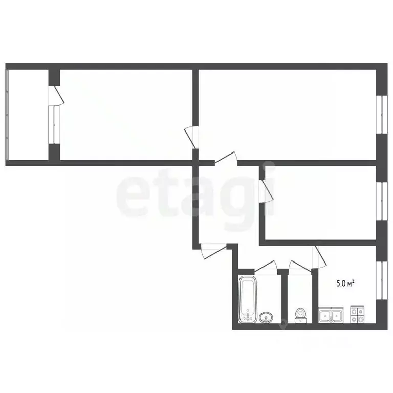 2-к кв. Москва Вешняковская ул., 5К3 (58.3 м) - Фото 2