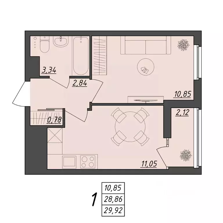 1-к кв. Волгоградская область, Волгоград ул. Алехина, 7к7 (29.92 м) - Фото 0