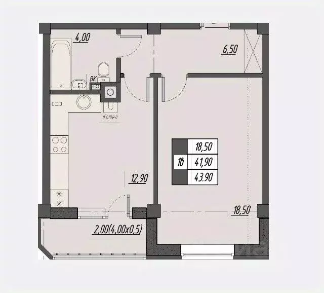 1-к кв. Ставропольский край, Пятигорск Новопятигорск мкр, Курортный ... - Фото 1