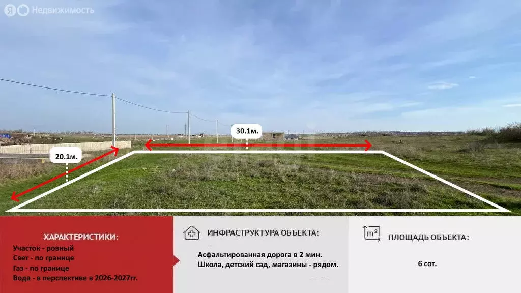 Участок в Симферопольский район, село Мирное (6 м) - Фото 2