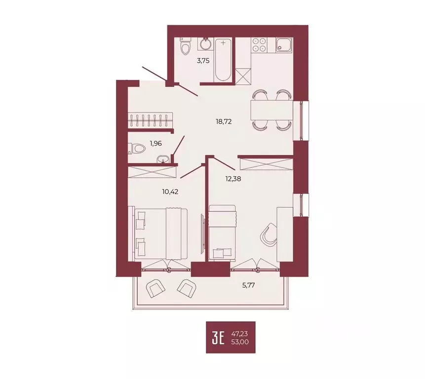 3-к кв. Пензенская область, Пенза ул. Тепличная, 55 (53.0 м) - Фото 1