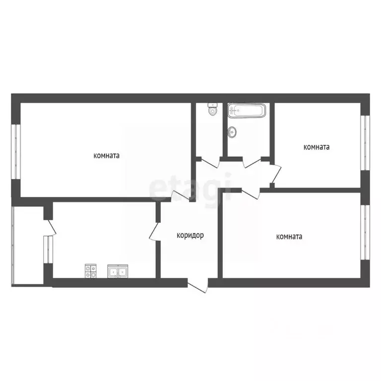 3-к кв. Московская область, Луховицы ул. Мира, 31 (67.0 м) - Фото 1