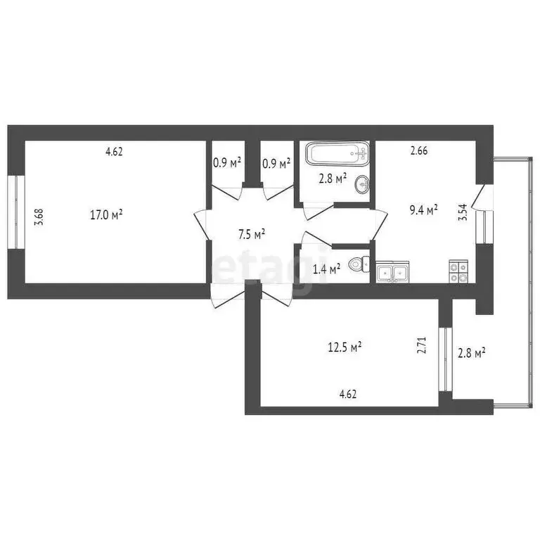 2-комнатная квартира: Севастополь, Балаклава, улица Богдана ... - Фото 0