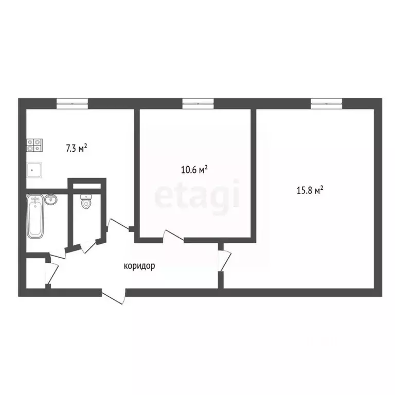 2-к кв. Воронежская область, Воронеж ул. Генерала Лизюкова, 32 (43.3 ... - Фото 1