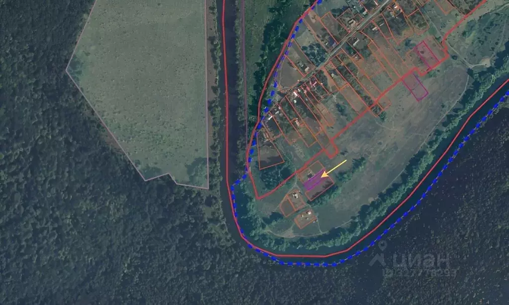 Участок в Тульская область, Ефремовский муниципальный округ, с. Козье  ... - Фото 1