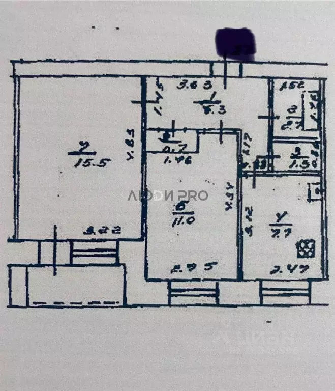 2-к кв. Башкортостан, Уфа ул. Гафури, 103 (45.0 м) - Фото 2