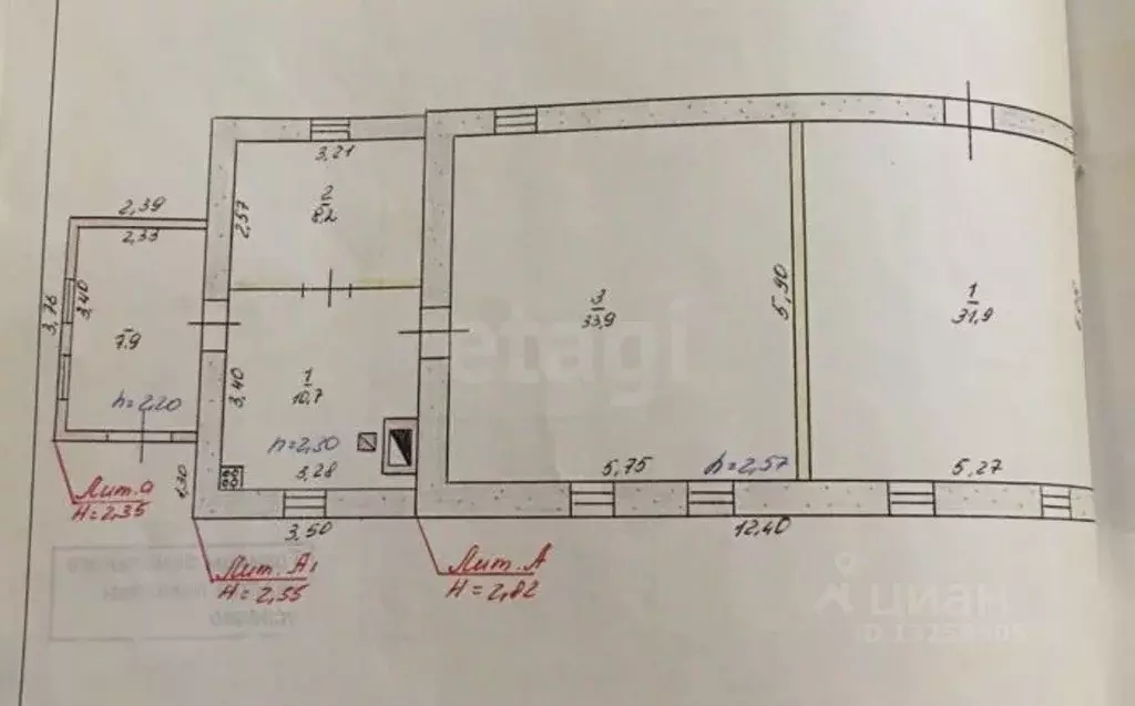 3-к кв. Липецкая область, Липецк ул. З. Космодемьянской, 154 (57.2 м) - Фото 2