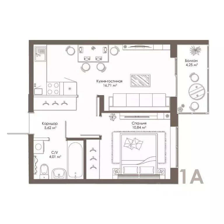 1-к кв. Рязанская область, Рязанский муниципальный округ, с. Дядьково ... - Фото 1