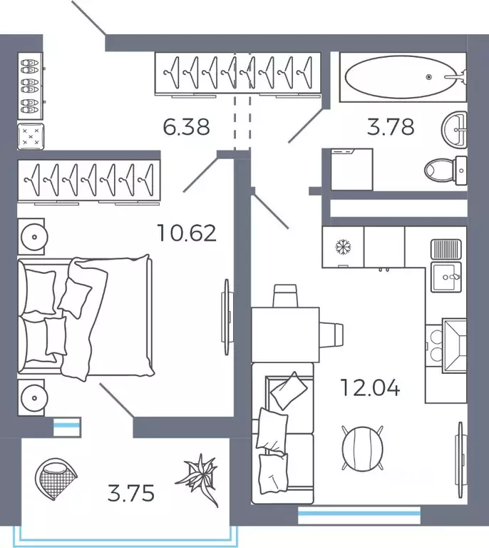 1-к кв. Самарская область, Волжский район, Лопатино с/пос, пос. ... - Фото 1