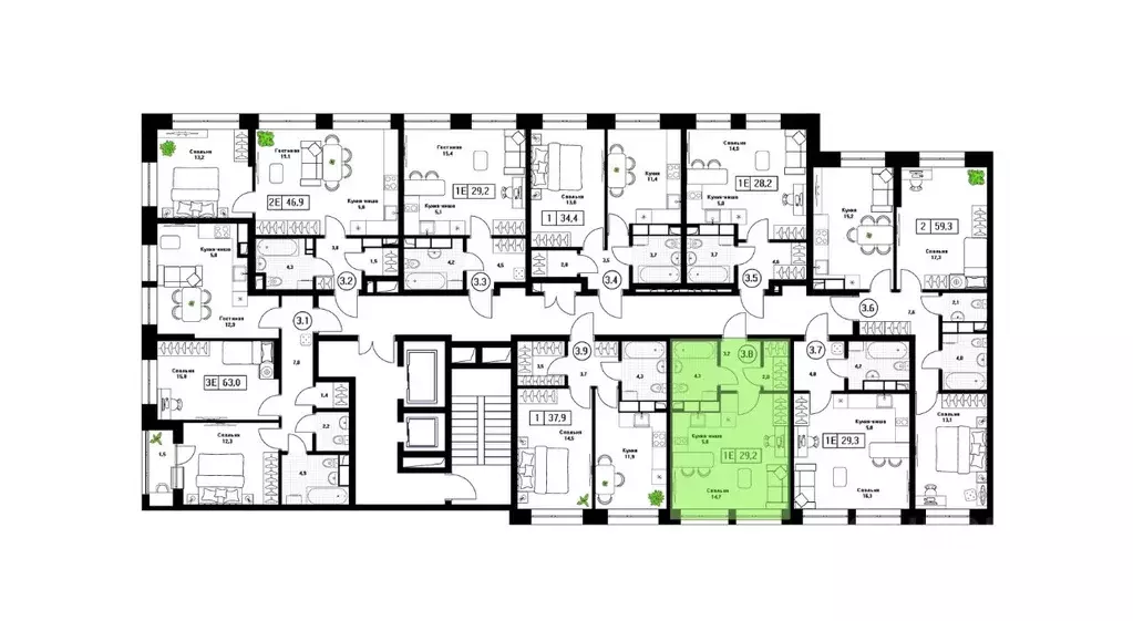 Студия Московская область, Пушкино Пушкино Град жилой комплекс, к2 ... - Фото 2