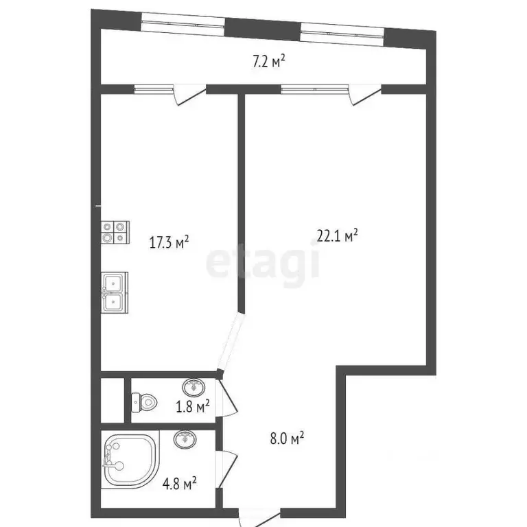 1-к кв. Крым, Ялта ул. Блюхера, 19 (63.0 м) - Фото 0