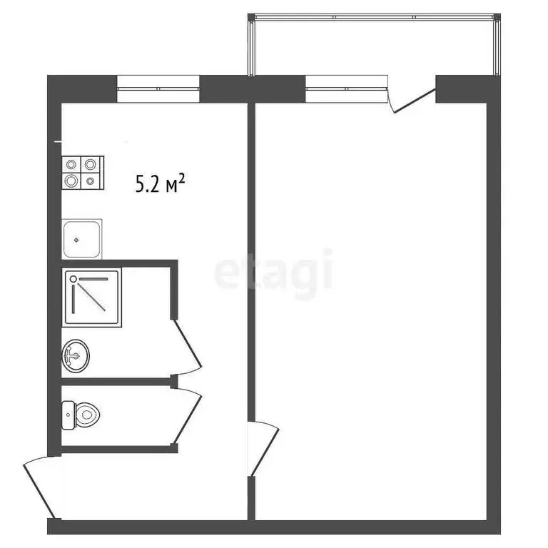 1-комнатная квартира: Новодвинск, Двинская улица, 41 (31 м) - Фото 1