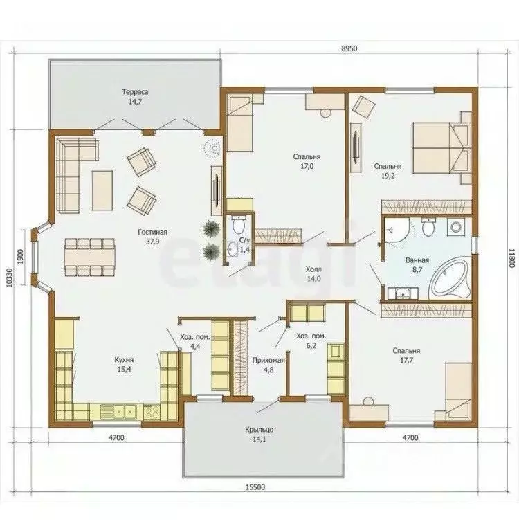 Дом в Калининградская область, Гурьевский муниципальный округ, пос. ... - Фото 2