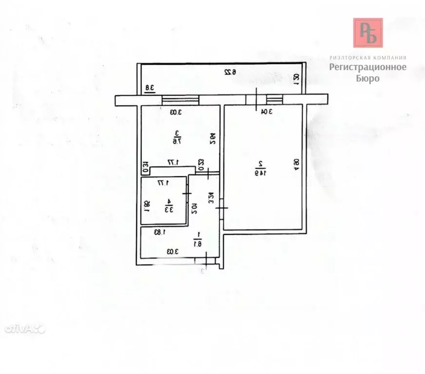 1-к кв. Кировская область, Киров ул. Красина, 52к3 (35.0 м) - Фото 1