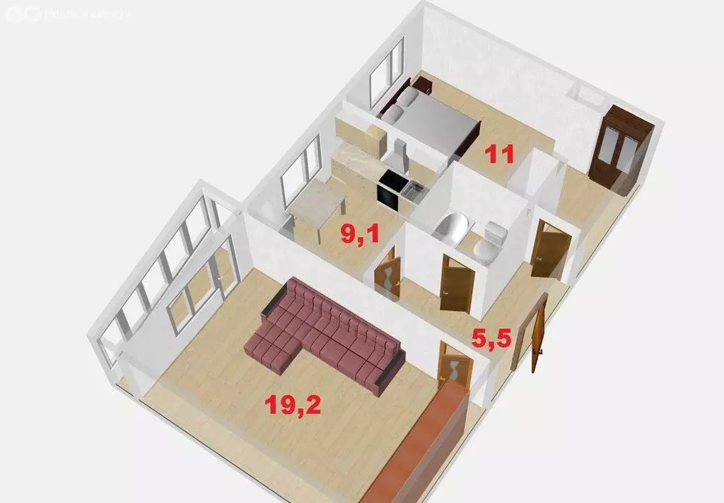 1-комнатная квартира: Екатеринбург, Техническая улица, 26 (37.2 м) - Фото 1