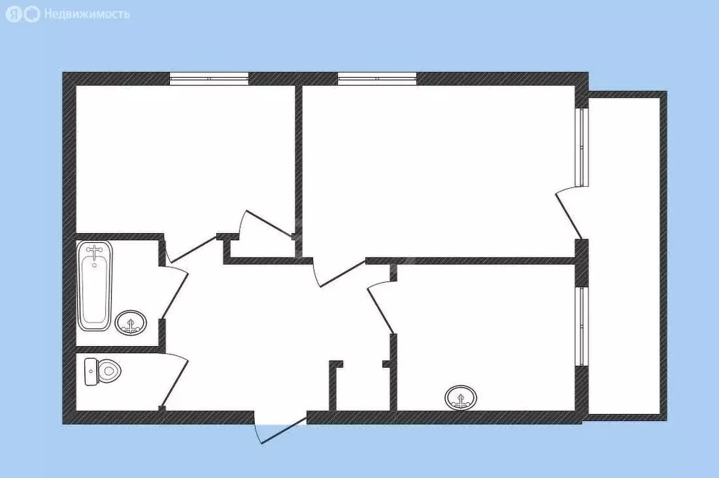 2-комнатная квартира: село Малоугренево, Октябрьская улица, 30 (51.3 ... - Фото 1