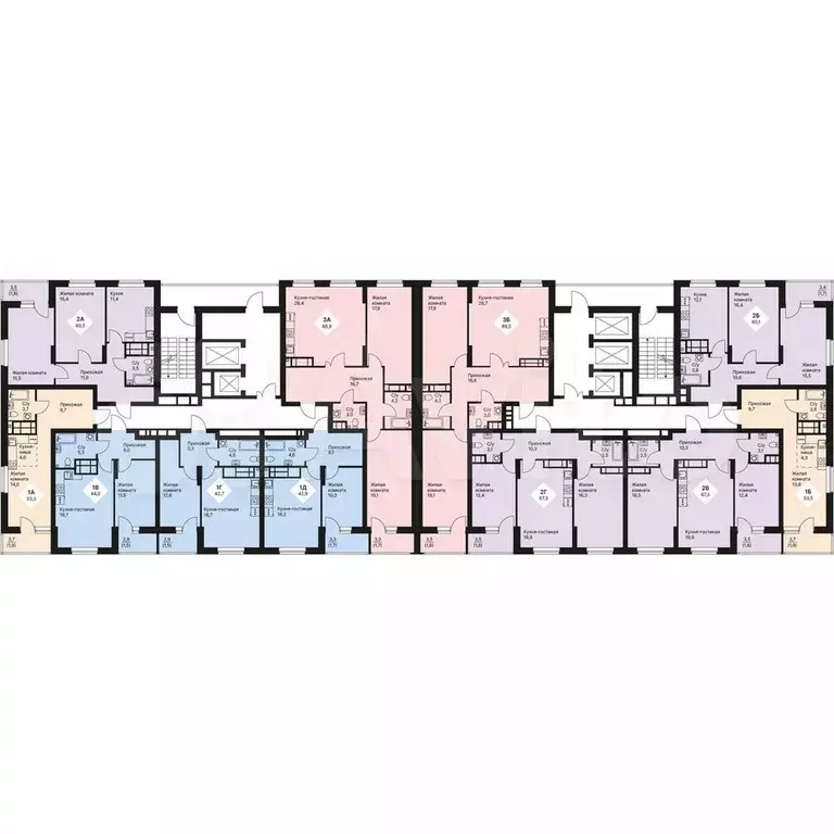 2-к. квартира, 60,5 м, 18/25 эт. - Фото 1