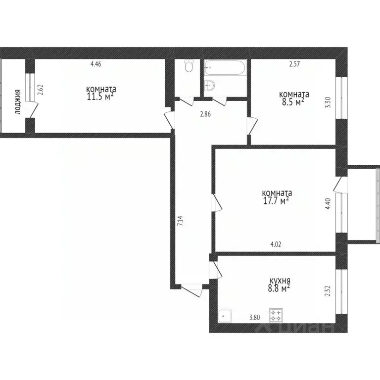 3-к кв. Белгородская область, Белгородский район, пос. Майский Садовая ... - Фото 2