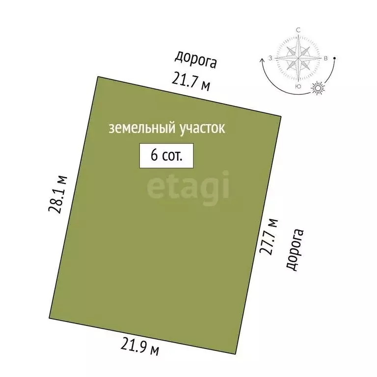 Участок в Отважное, Октябрьская улица (6 м) - Фото 1