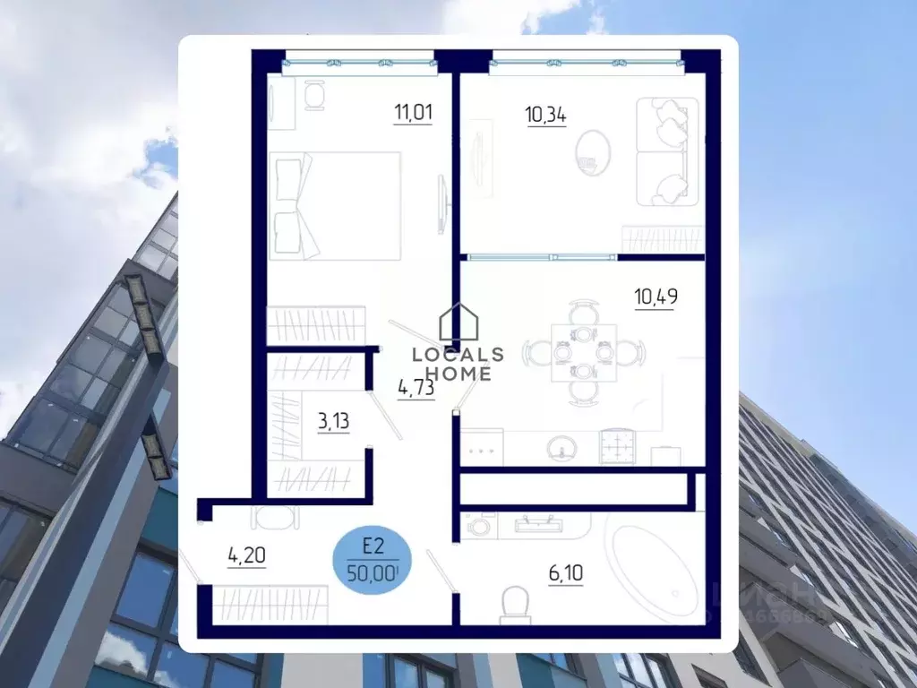 1-к кв. Рязанская область, Рязанский муниципальный округ, с. Дядьково ... - Фото 1