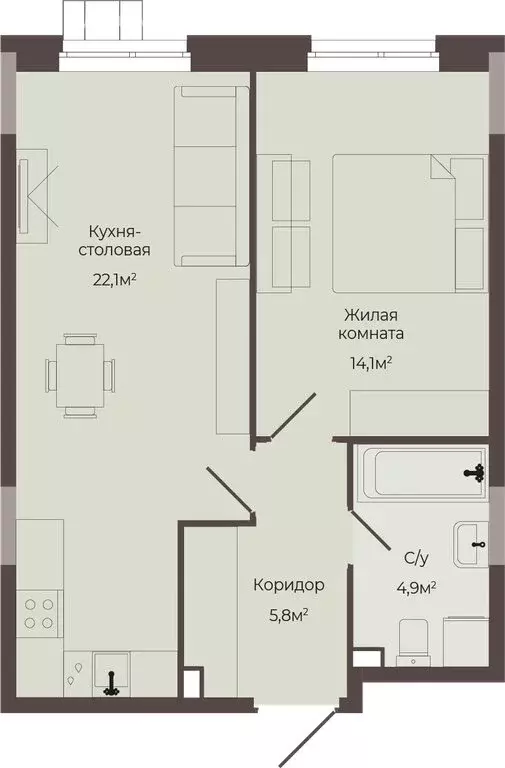 1-комнатная квартира: Нижний Новгород, Автозаводский район, жилой ... - Фото 0