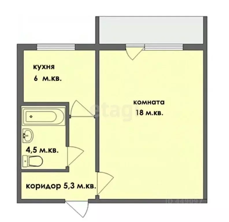 1-к кв. Смоленская область, Смоленск ул. Щорса, 4 (31.5 м) - Фото 0