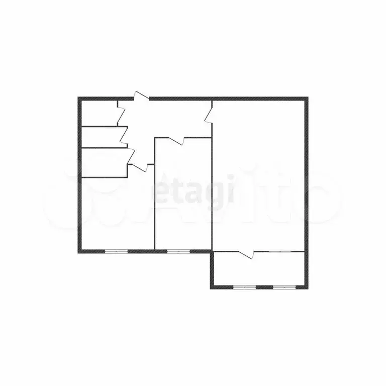 2-к. квартира, 43 м, 4/5 эт. - Фото 0