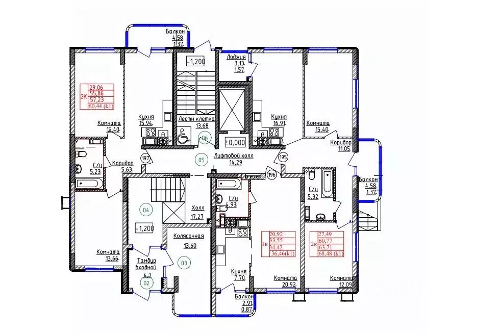2-к кв. Калининградская область, Калининград ул. Дубовая Аллея (63.71 ... - Фото 2