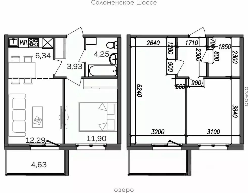 2-к кв. Карелия, Петрозаводск Район Северная промзона, Вороний Наволок ... - Фото 1