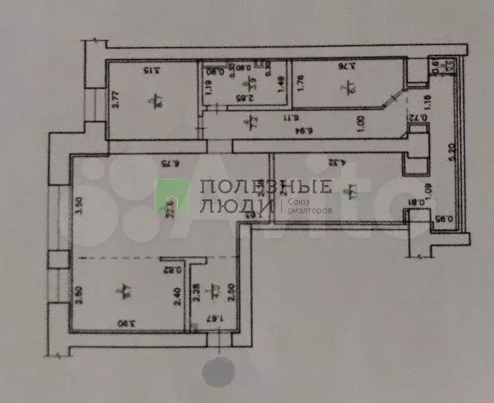 3-к. квартира, 79,9 м, 6/9 эт. - Фото 0