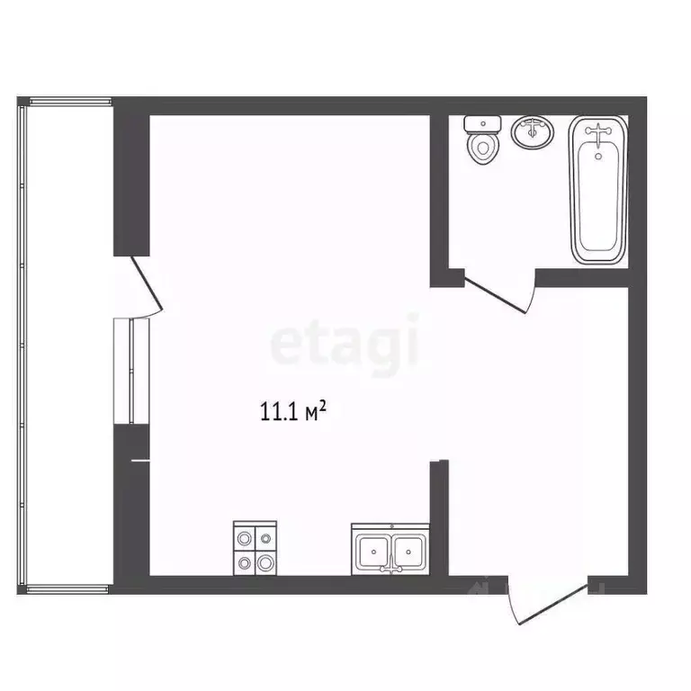 Студия Вологодская область, Вологда Козленская ул., 125 (11.1 м) - Фото 2