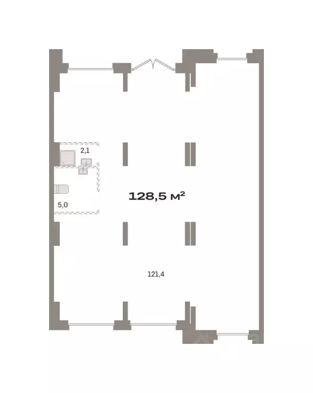 Помещение свободного назначения в Москва Квартал Метроном жилой ... - Фото 1